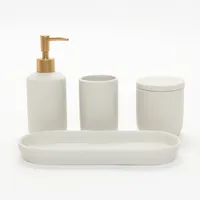 Set Accesorios de Baño Mármol 4 Piezas