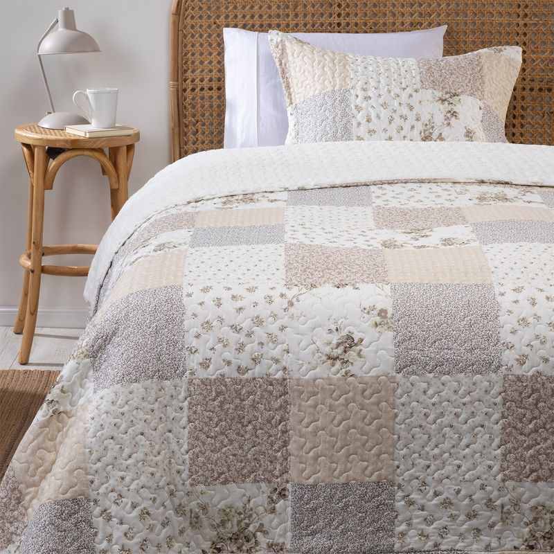 TEXTIL VIÑA - Cubrecama Chiporro Quilt + Funda De Almohada Microfibra Textil Vina