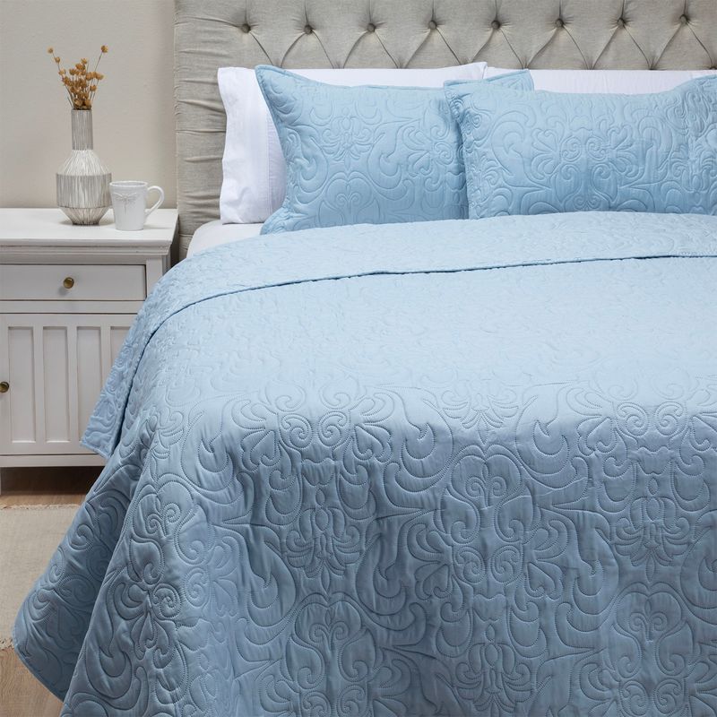 ROBERTA ALLEN - Cubrecama Quilt Paisley Beige Roberta Allen con Funda de Almohada
