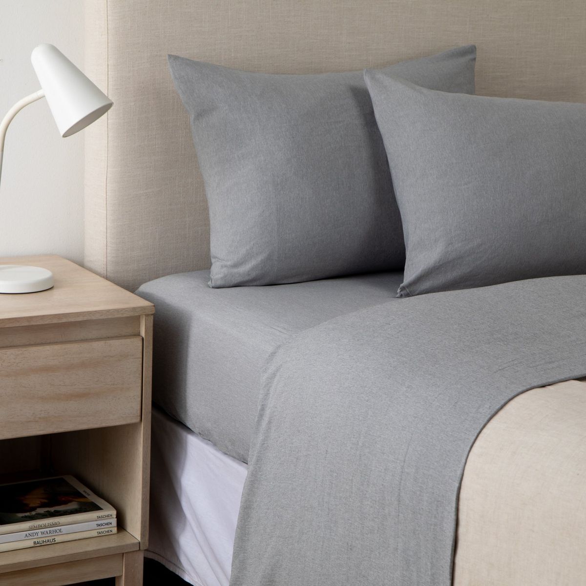 MICA - Juego de Sábanas Mica Estampado Cati Mel Gris