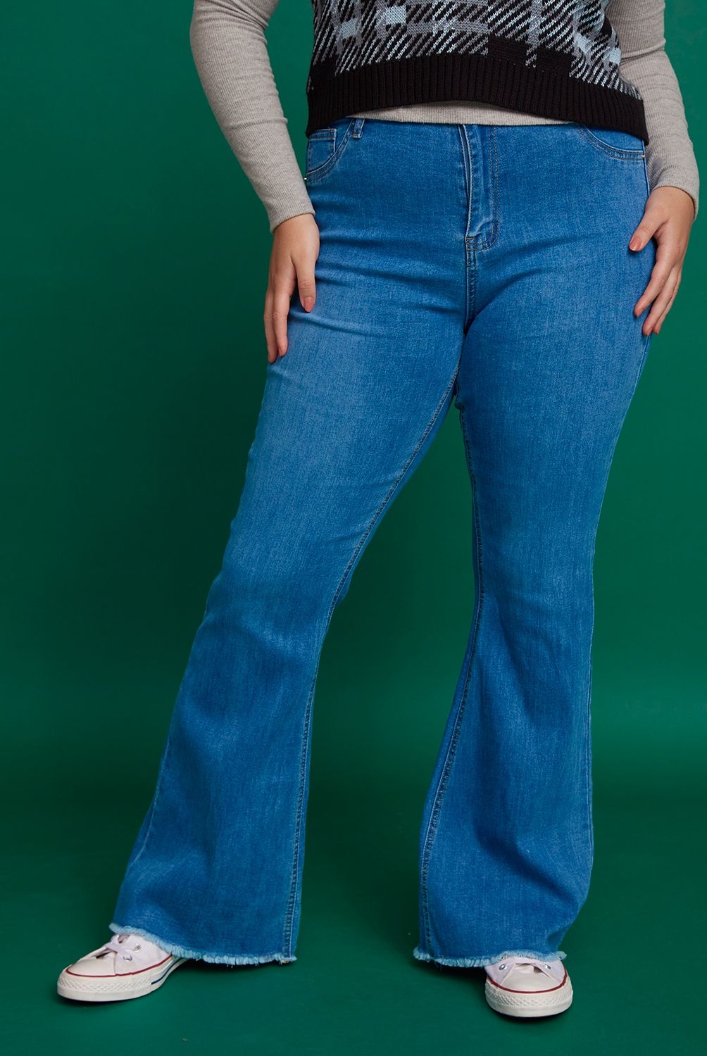 SYBILLA - Jeans Flare Grace Plus Tiro Medio Mujer Sybilla
