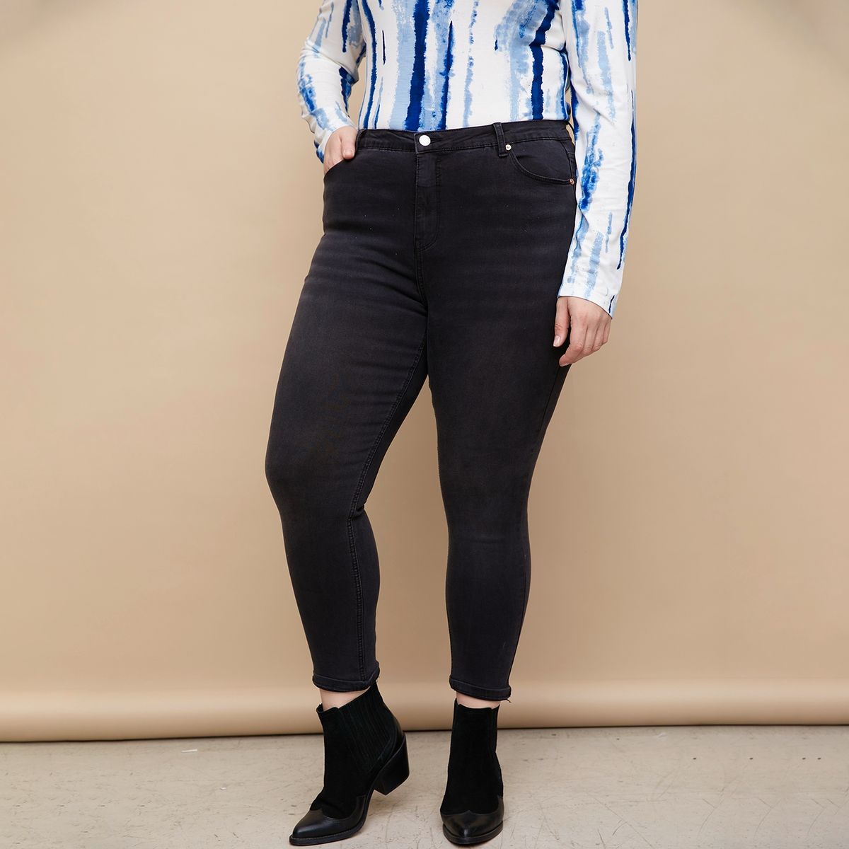 BASEMENT - Jeans Skinny Tiro Alto Mujer Basement