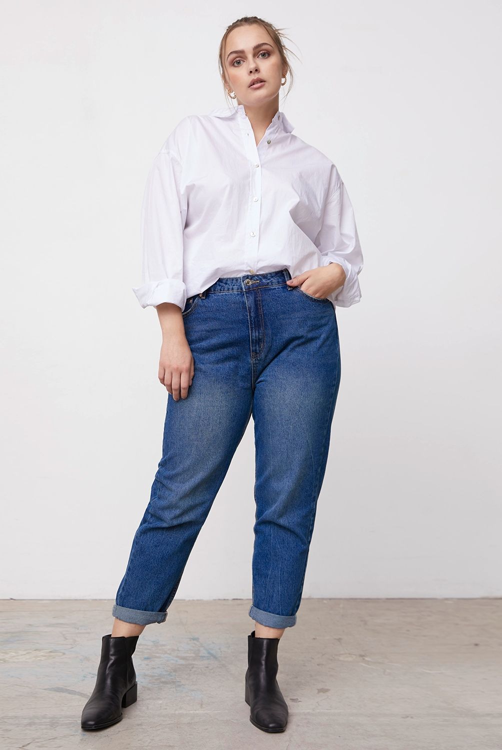 BASEMENT - Jeans Mom Tiro Alto Mujer Basement