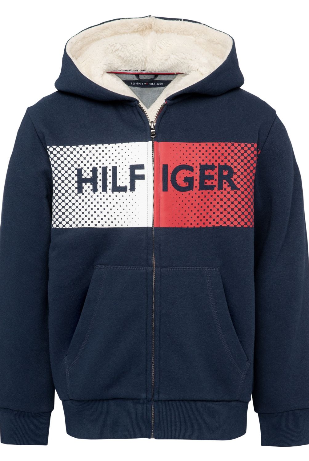 TOMMY HILFIGER - Tommy Hilfiger Poleron Forrado Peludo Algodón Niño