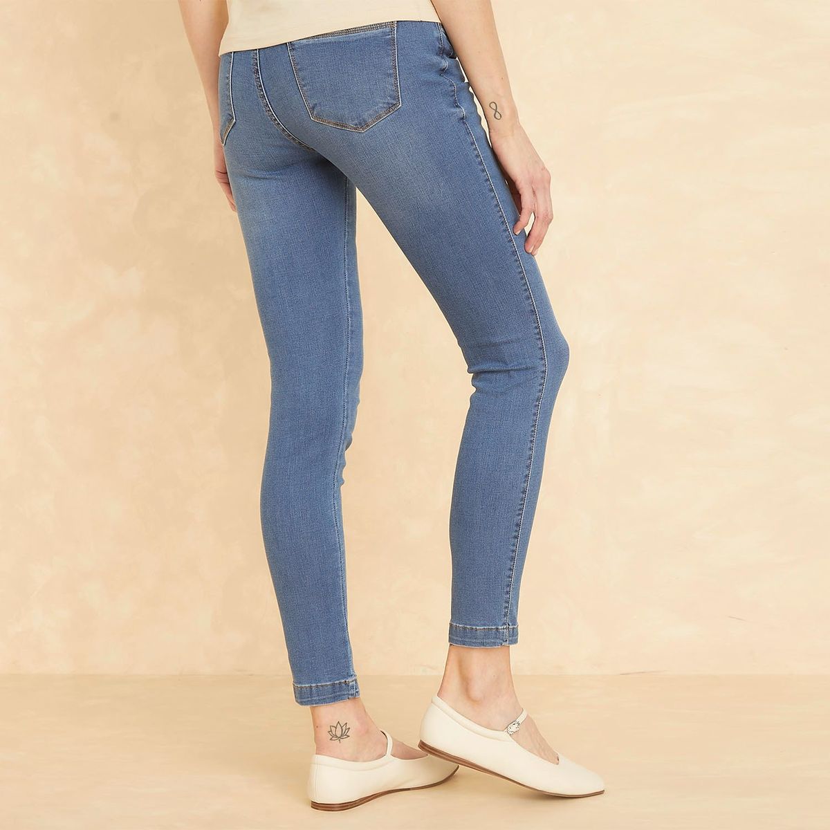 APOLOGY - Jeans Apology Skinny Tiro Medio Mujer Algodón Elástico