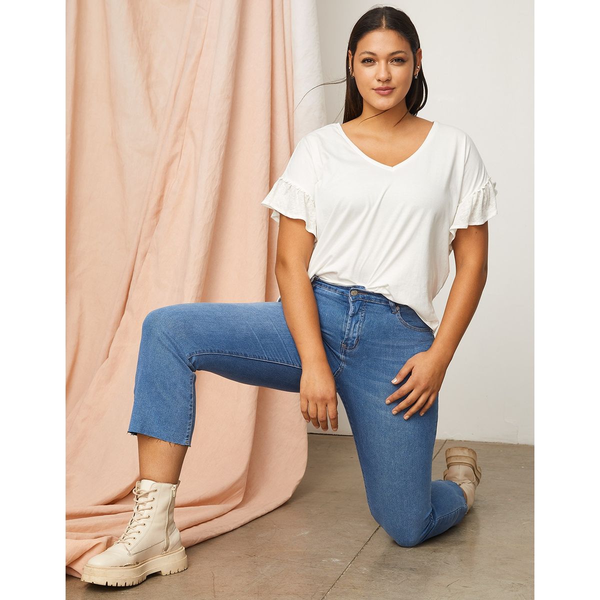 UNIVERSITY CLUB - Jeans Flare Tiro Alto Mujer University Club