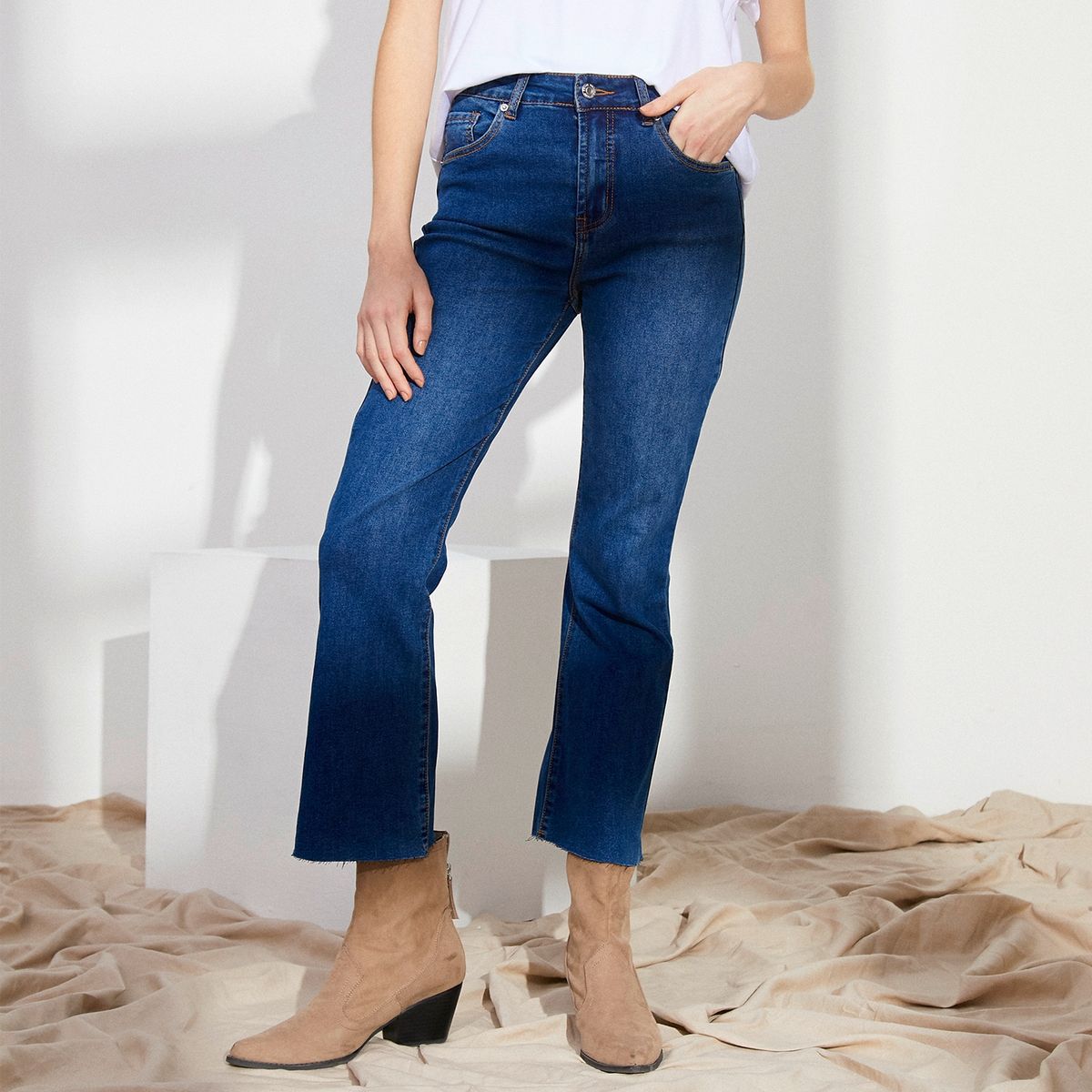 UNIVERSITY CLUB - Jeans Flare Tiro Alto Mujer University Club