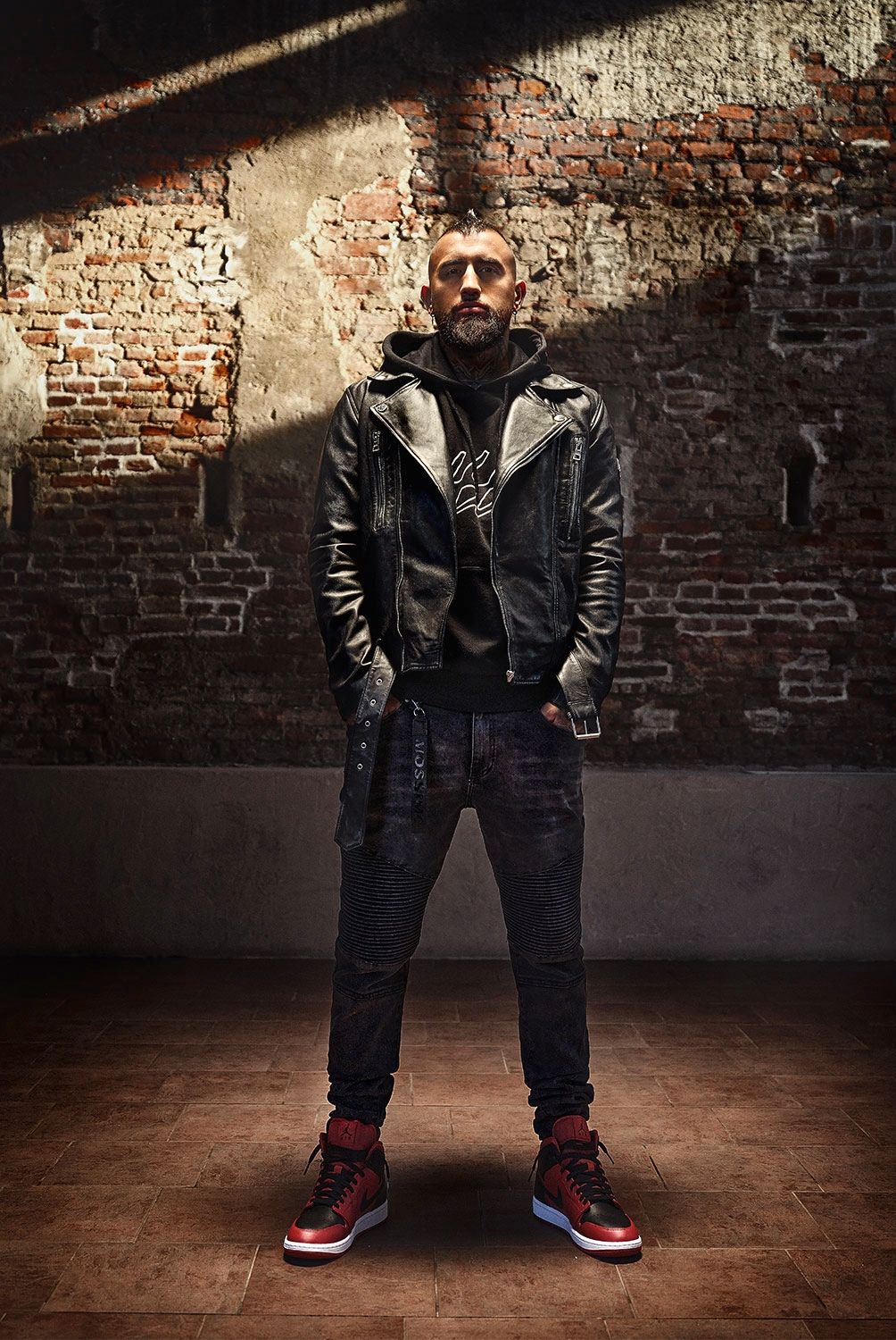 MOSSIMO - Chaqueta Cuero Hombre
