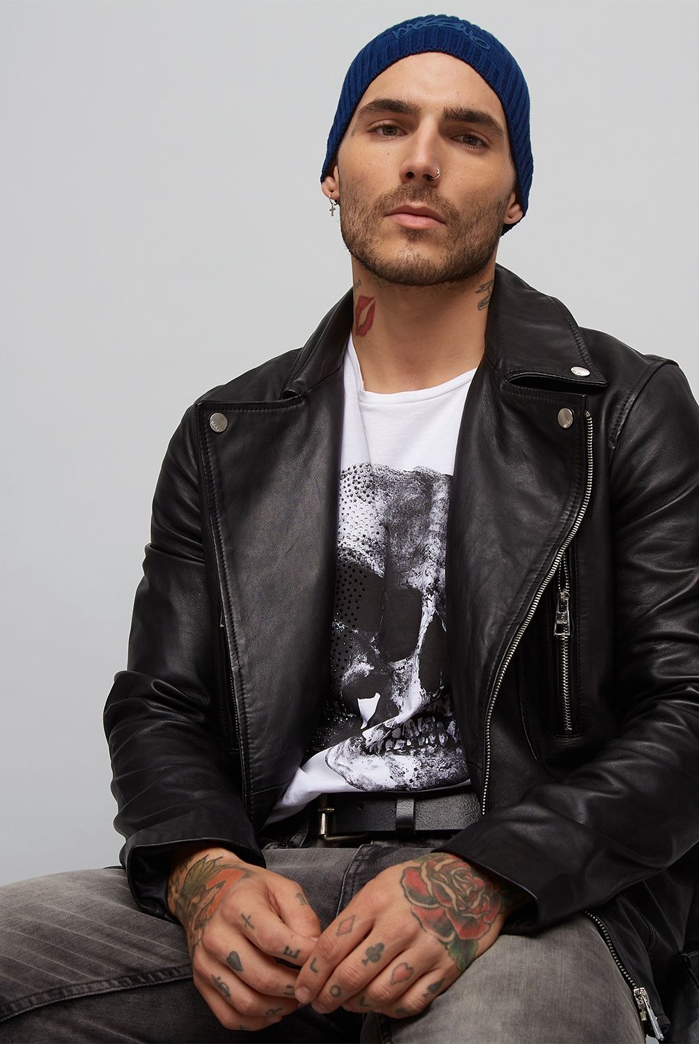 MOSSIMO - Chaqueta Cuero Hombre