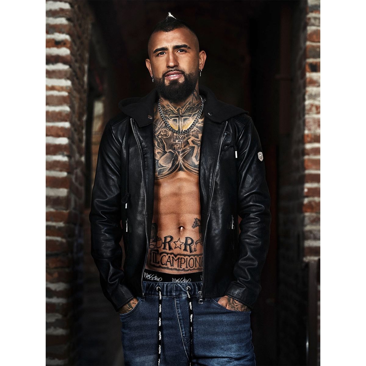 MOSSIMO - Mossimo Chaqueta Cuero Hombre