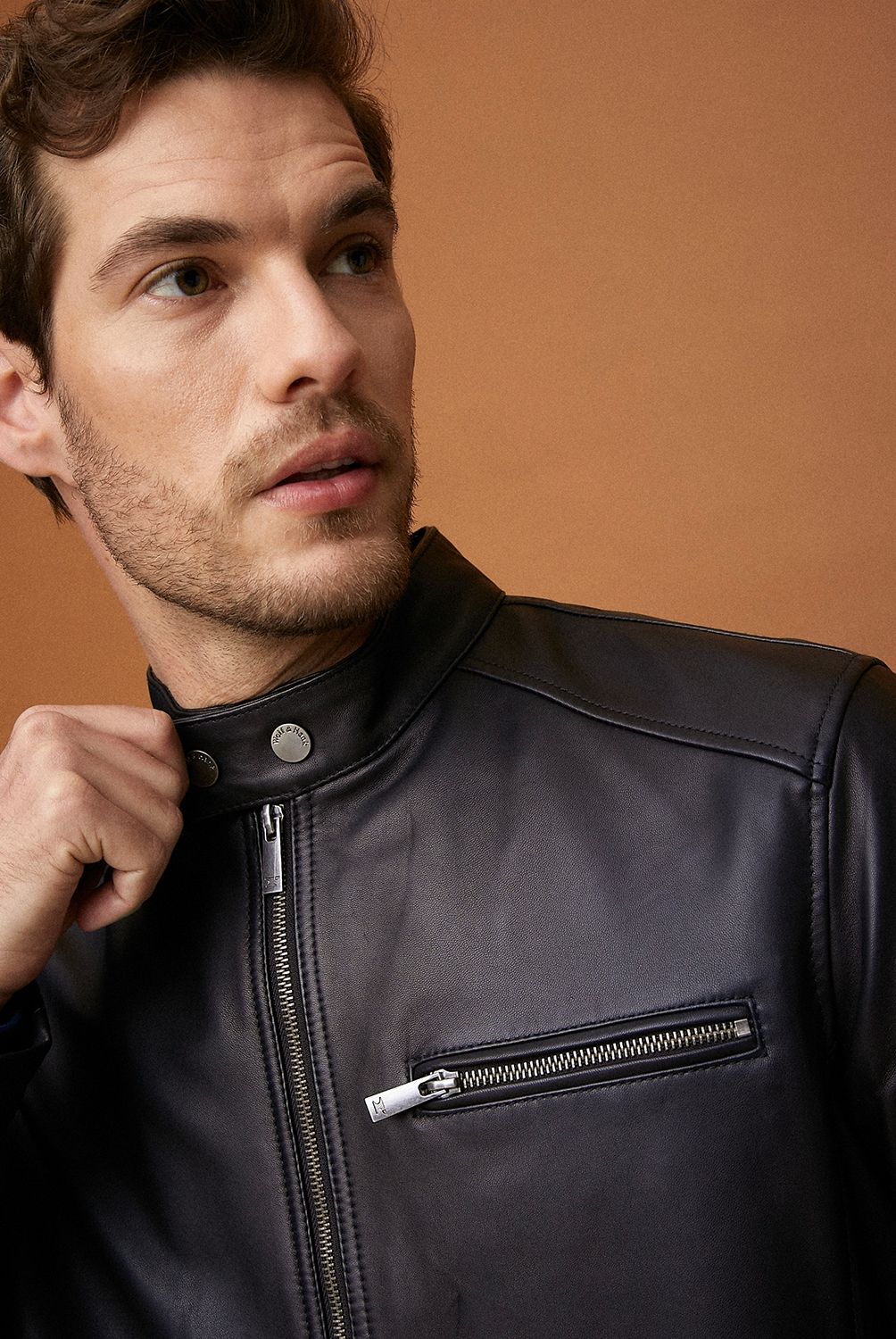 WOLF&HANK - Wolf & Hank Chaqueta 100% Cuero Hombre