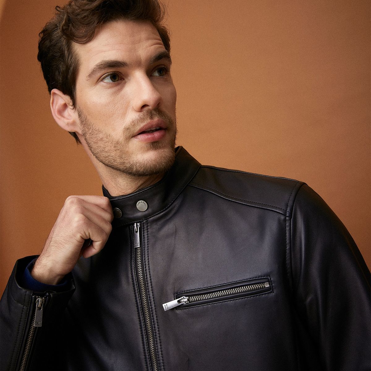 WOLF&HANK - Wolf & Hank Chaqueta 100% Cuero Hombre