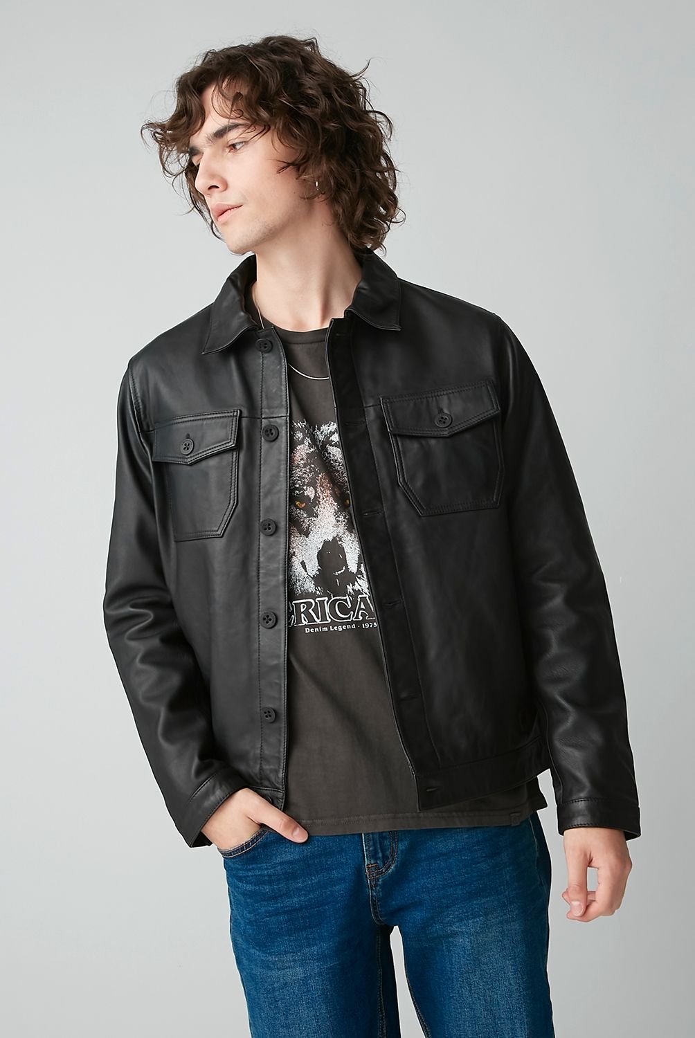 AMERICANINO - Americanino Chaqueta De Cuero Hombre