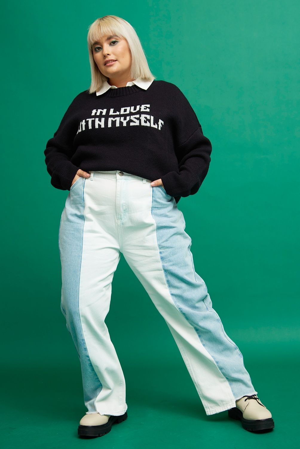 SYBILLA - Sybilla Jeans Mom Tiro Alto Mujer