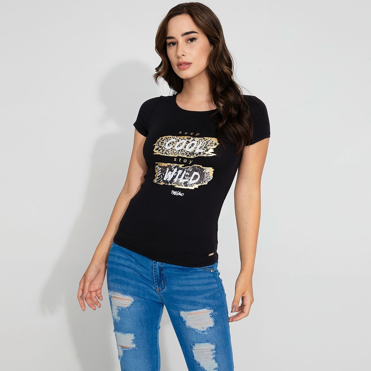 MOSSIMO - Mossimo Polera Manga Corta Mujer