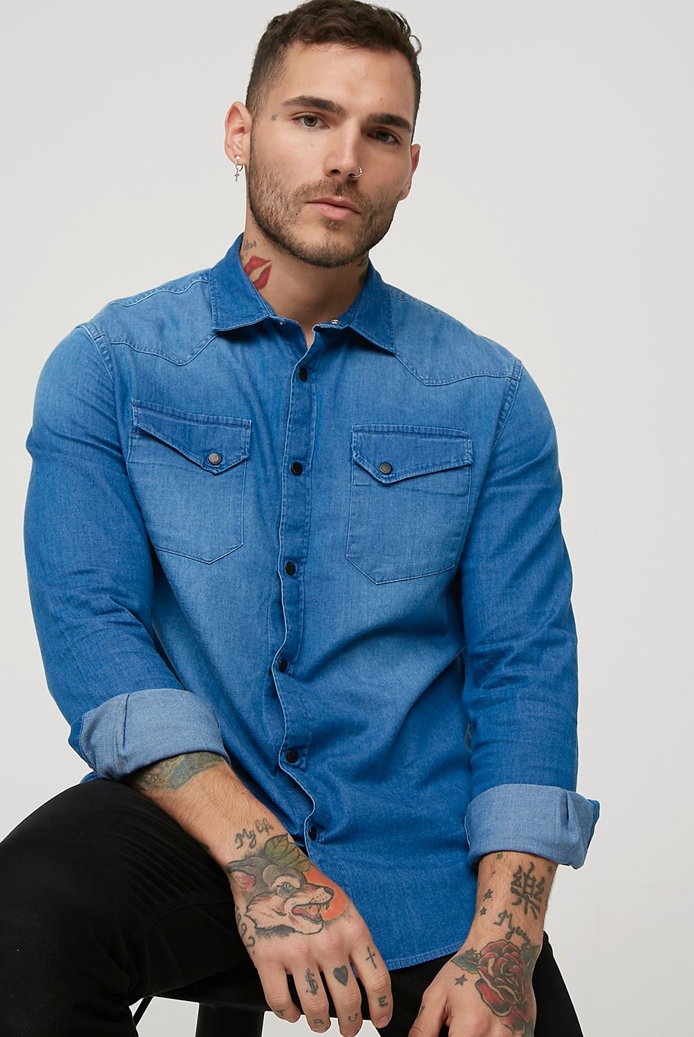 MOSSIMO - Mossimo Camisa De Vestir Hombre