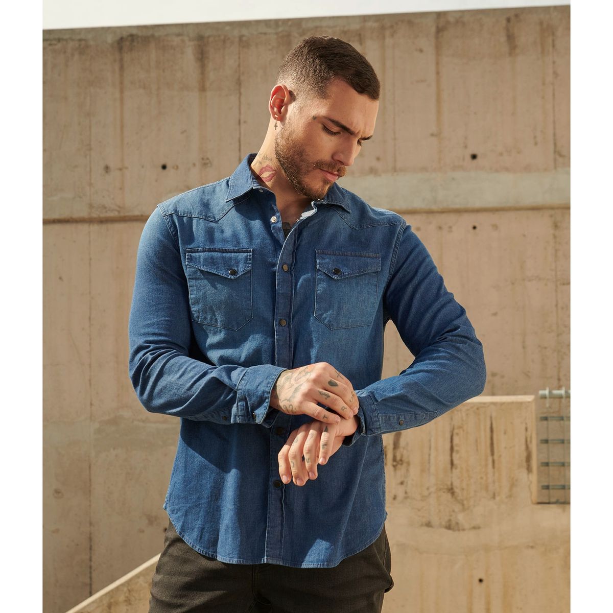 MOSSIMO - Mossimo Camisa De Vestir Hombre