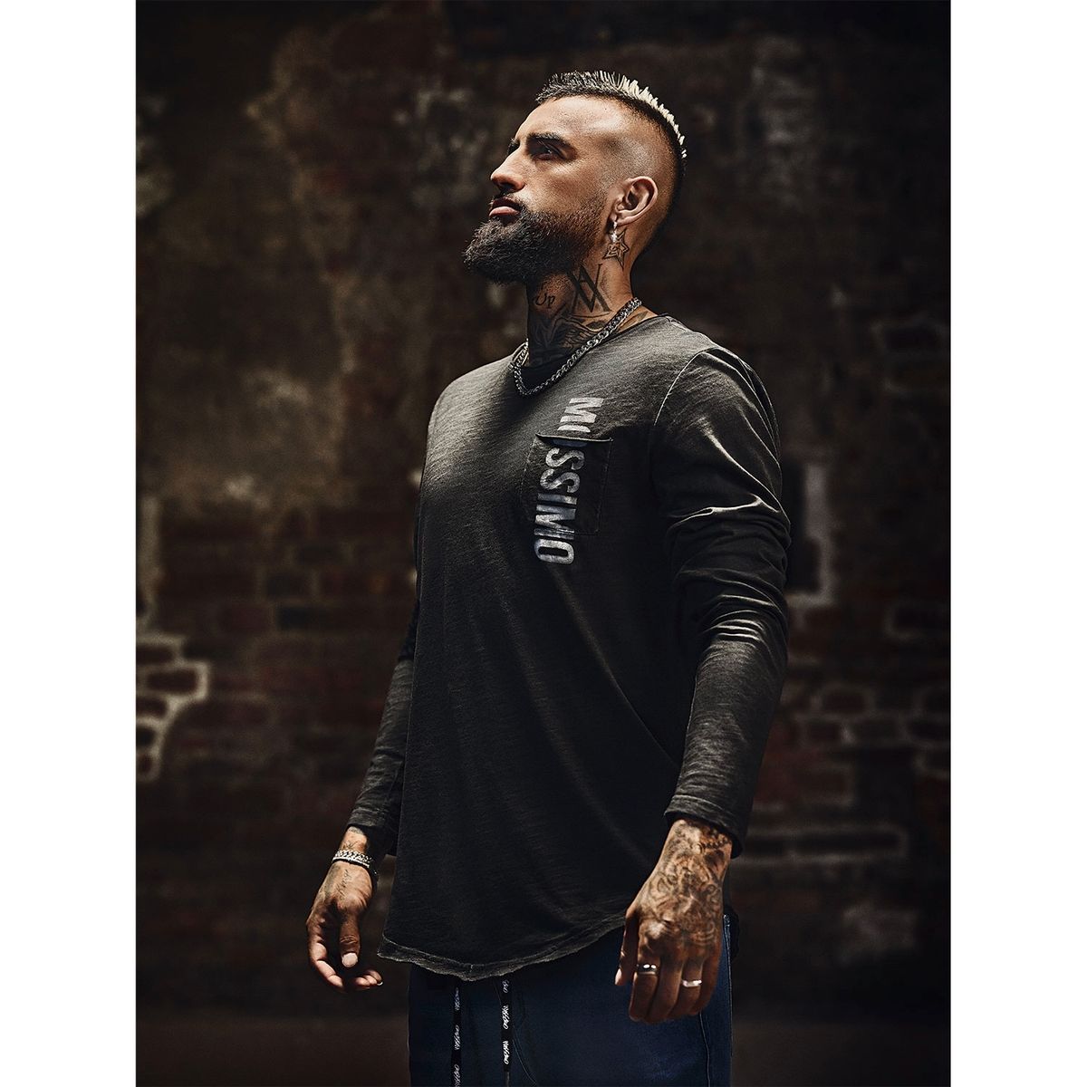 MOSSIMO - Mossimo Polera Manga Larga Algodón Hombre