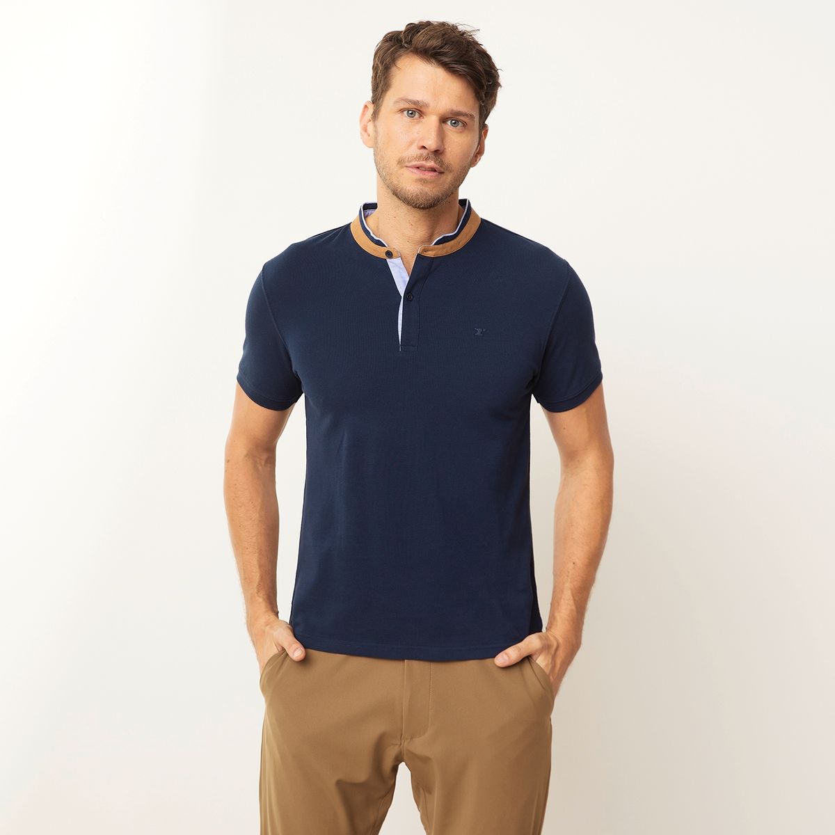 WOLF&HANK - Wolf & Hank Polera Pique 100% Algodón Premium Hombre