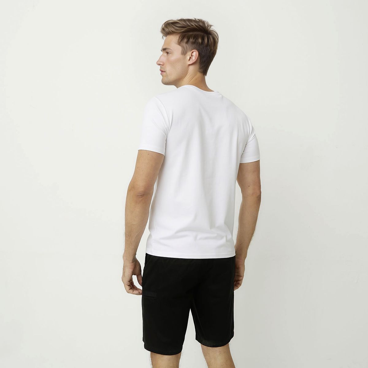 WOLF&HANK - Polera Manga Corta Algodón Cuello V Hombre Wolf&Hank