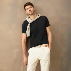 WOLF&HANK - Polera Manga Corta Algodón Cuello V Hombre