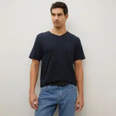 WOLF&HANK - Polera Manga Corta Algodón Cuello V Hombre