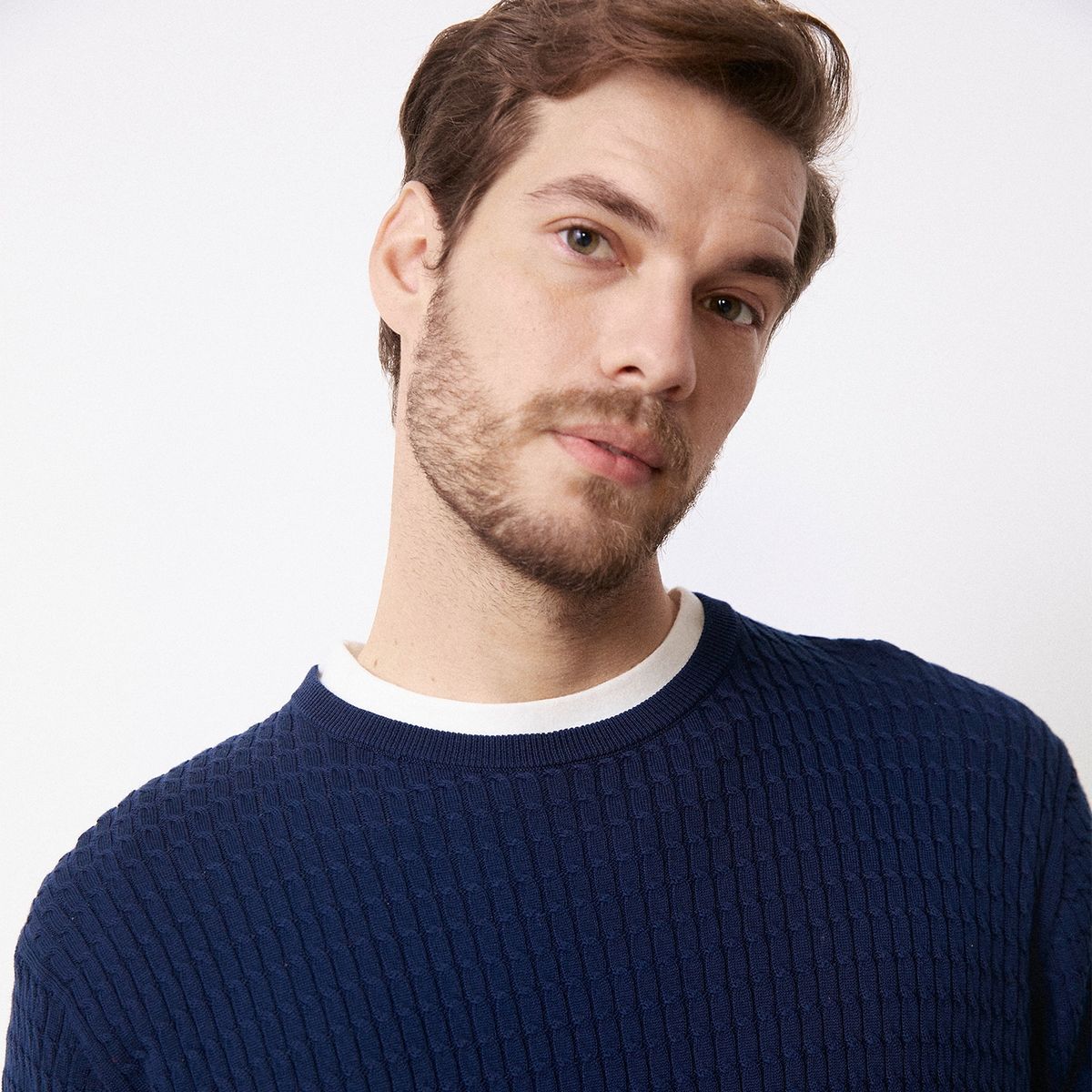 WOLF&HANK - Wolf&Hank Sweater Trenzas Algodón Extrafino Hombre