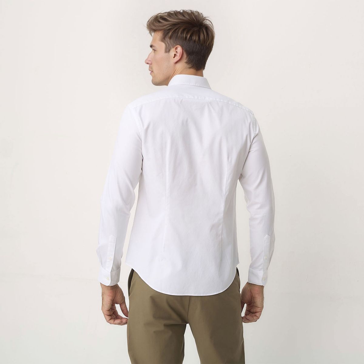 WOLF&HANK - Camisa Manga Larga Algodón Slim Fit Hombre Wolf&Hank