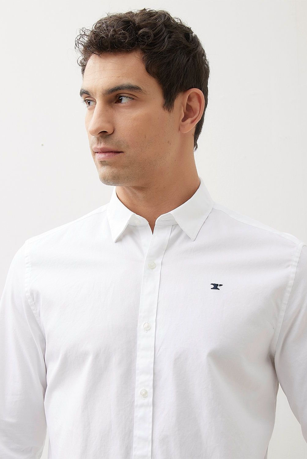WOLF&HANK - Camisa Casual Hombre Wolf&Hank Slim Fit Algodón Liso