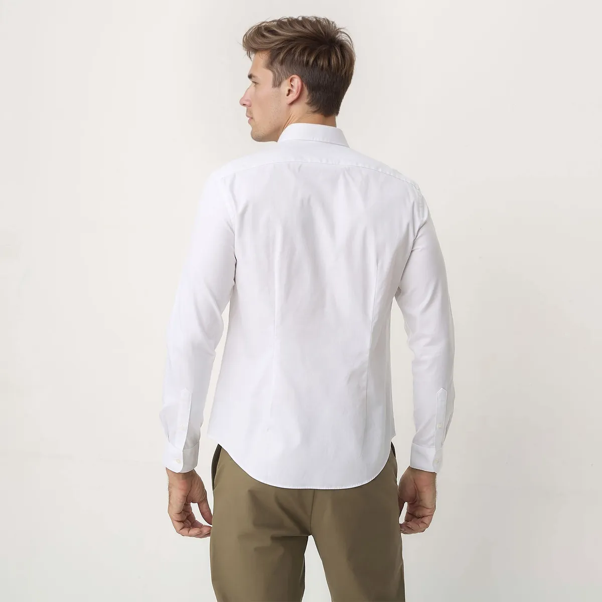 WOLF&HANK - Camisa Manga Larga Algodón Slim Fit Hombre Wolf&Hank