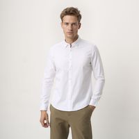 Camisa Manga Larga Algodón Slim Fit Hombre