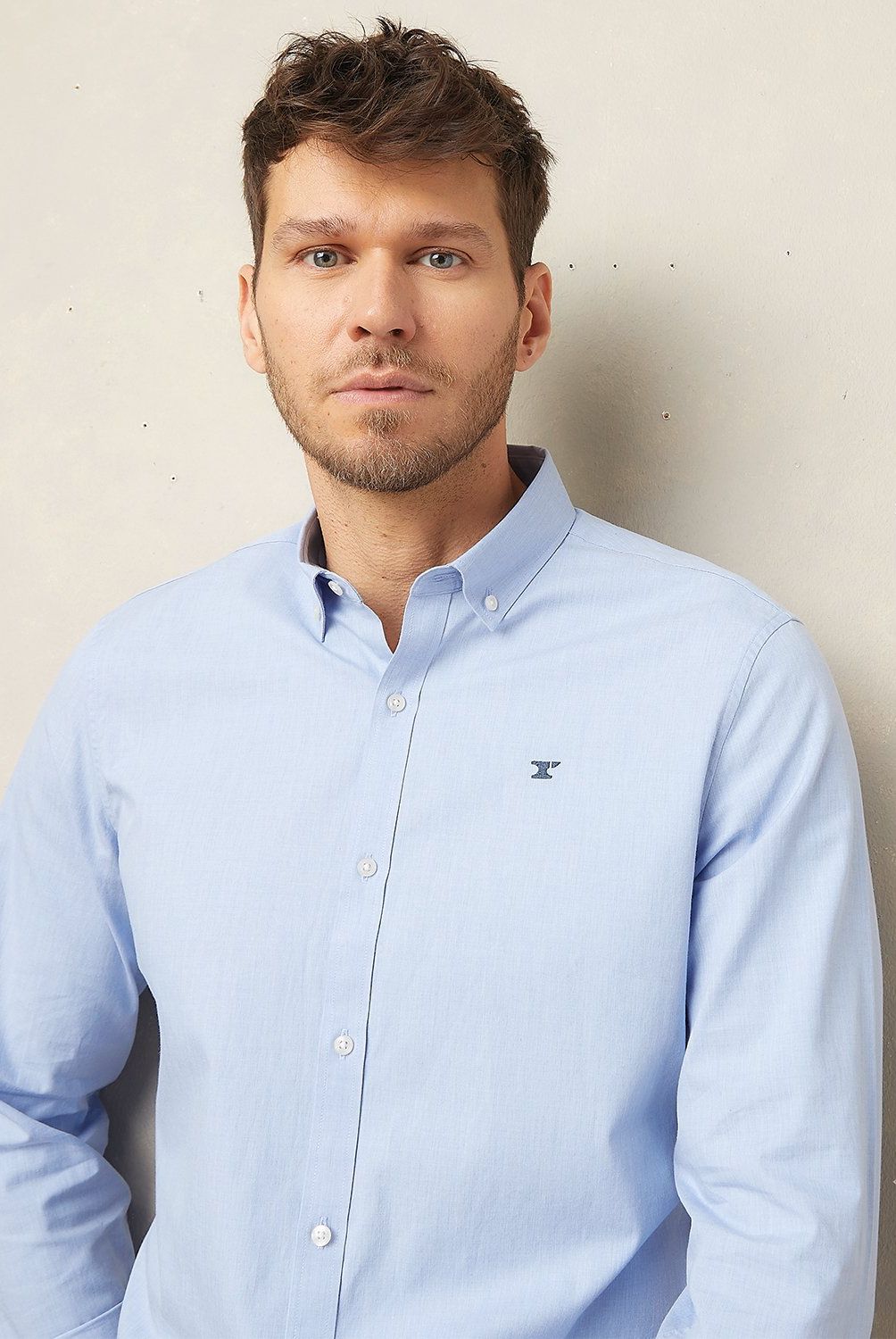 WOLF&HANK - Camisa Manga Larga Algodón Slim Fit Hombre Wolf&Hank