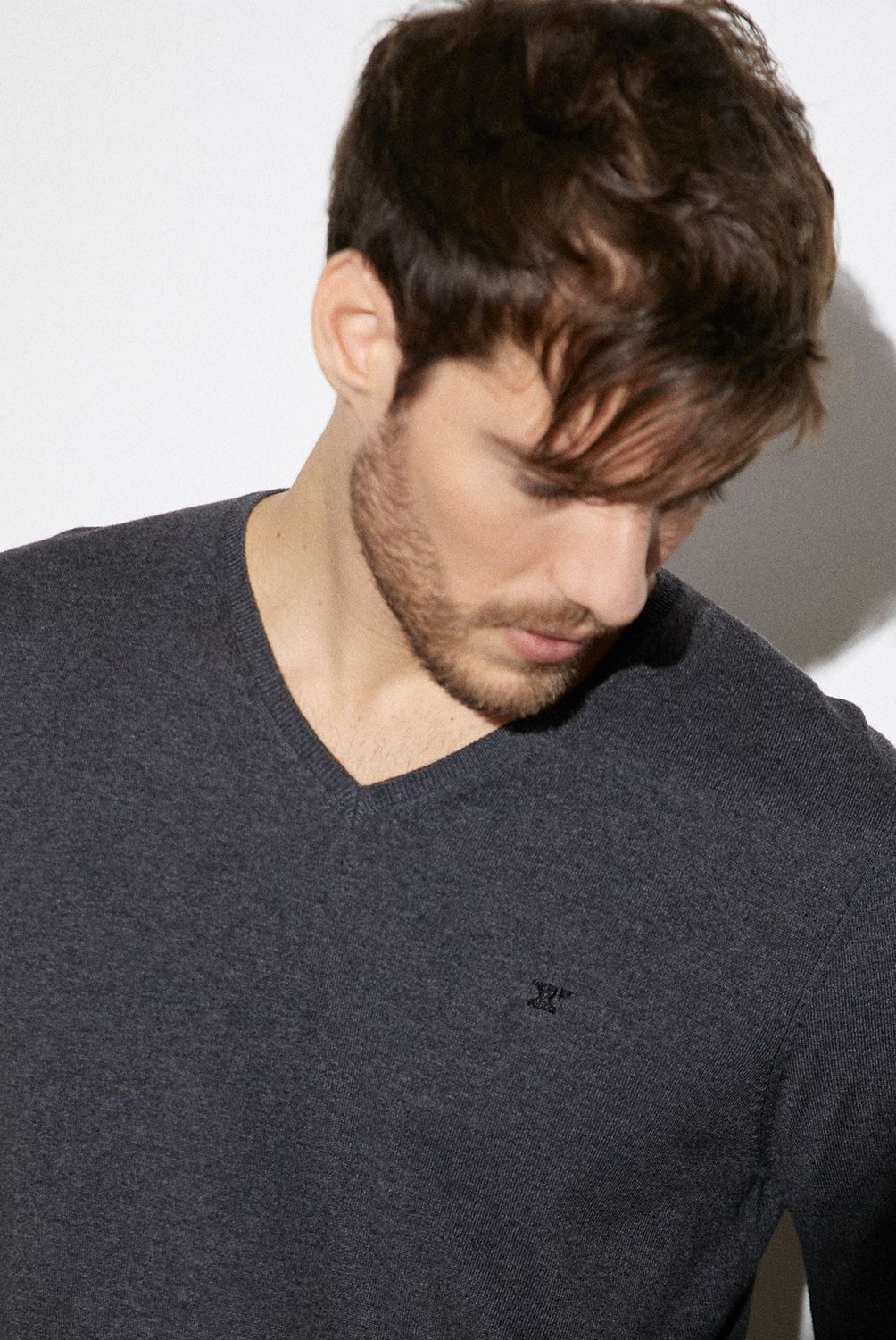 WOLF&HANK - Wolf & Hank Sweater Cuello V Algodón Seda Hombre