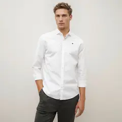 WOLF&HANK - Camisa Manga Larga Hombre Slim Fit Algodón