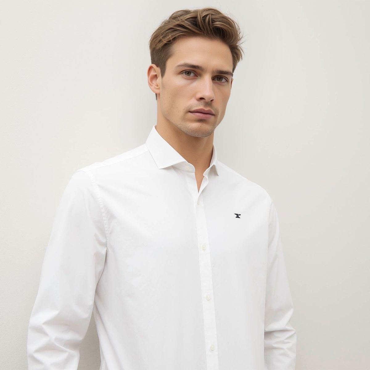 WOLF&HANK - Camisa Manga Larga Hombre Slim Fit Algodón Wolf&Hank