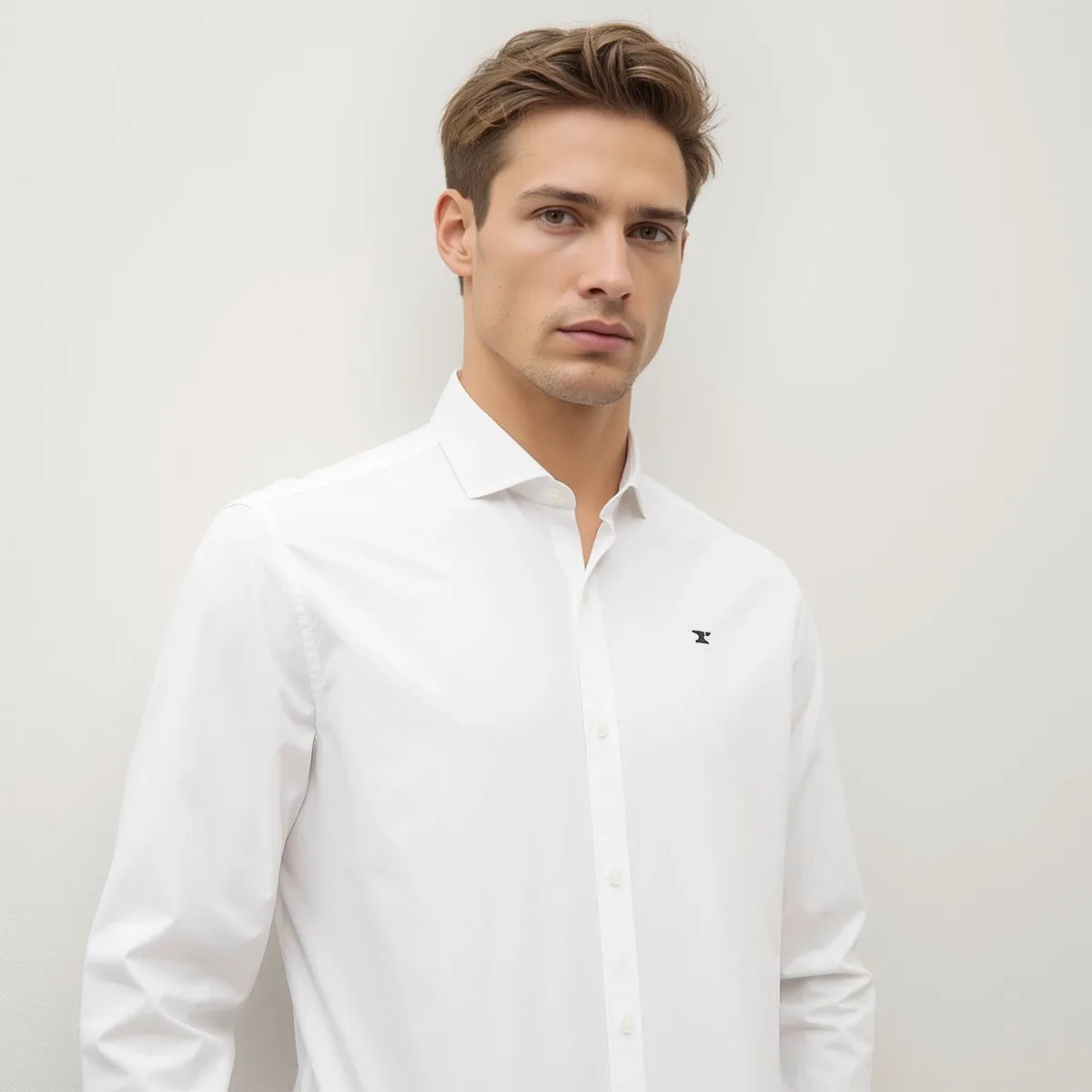 WOLF&HANK - Camisa Manga Larga Hombre Slim Fit Algodón Wolf&Hank