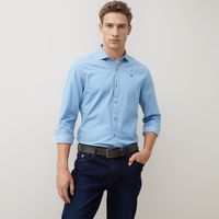 Camisa Manga Larga Denim Slim Fit Hombre