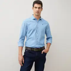 WOLF&HANK - Camisa Manga Larga Denim Slim Fit Hombre