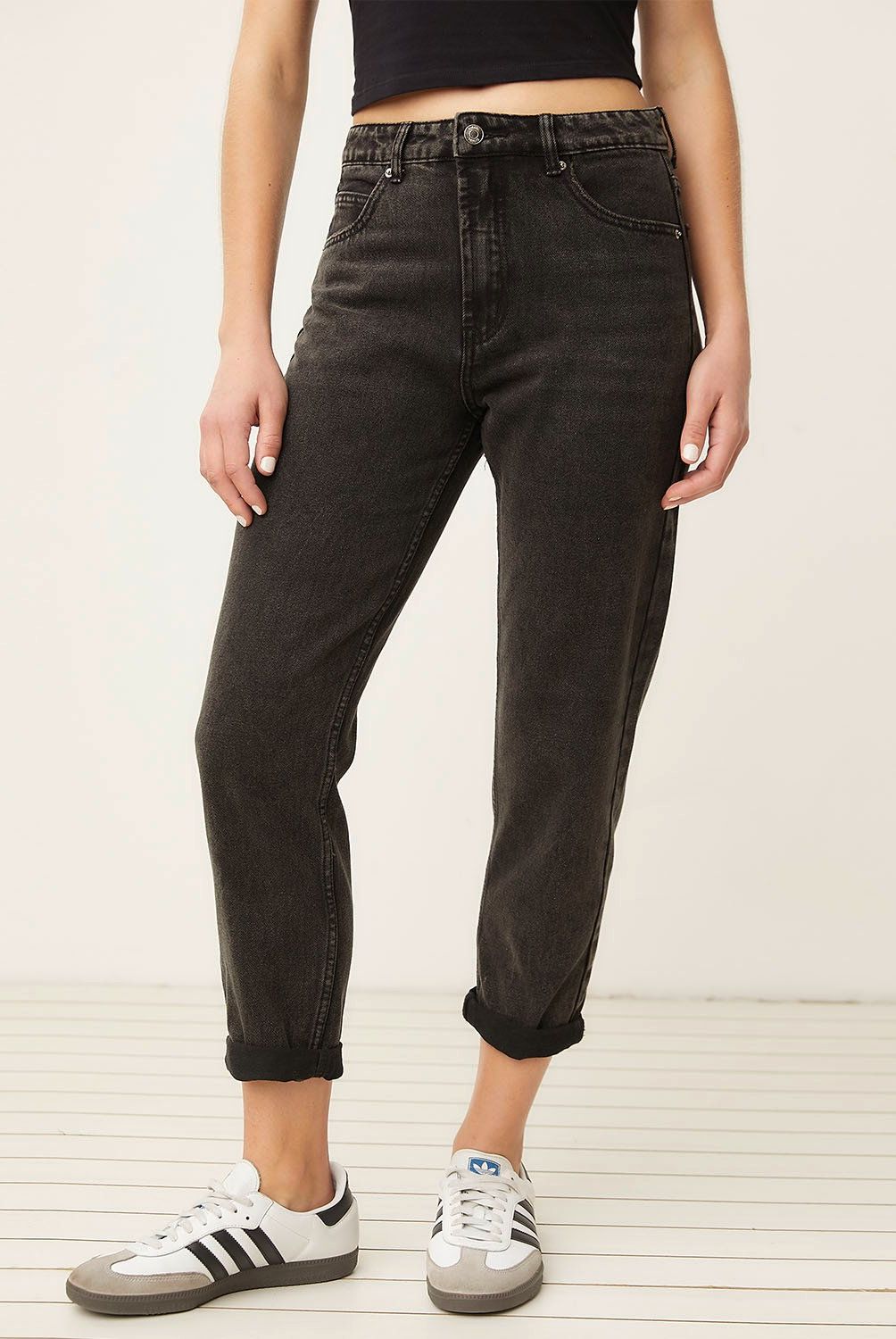 SYBILLA - Jeans Mom Fit Sybilla Tiro Alto Rotos Mujer Algodón