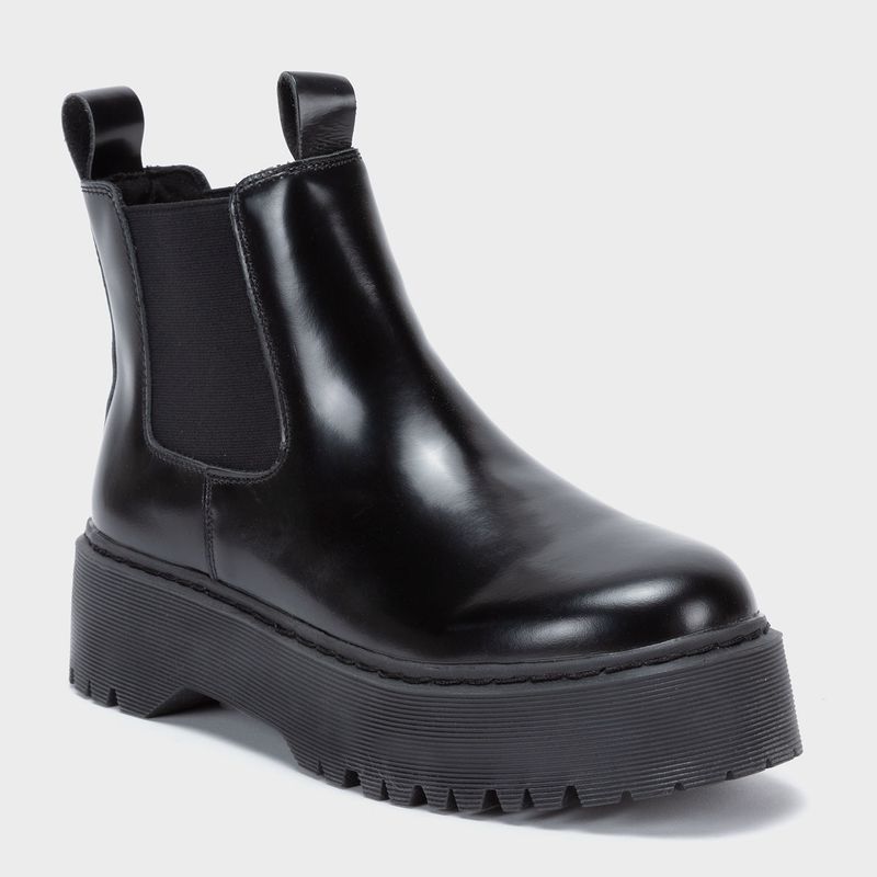 AMERICANINO - Botín Mujer Cuero Negro Americanino