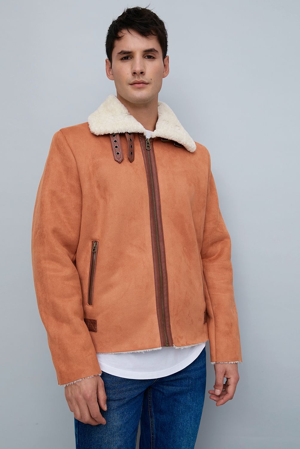 BASEMENT - Chaqueta Cuero Hombre