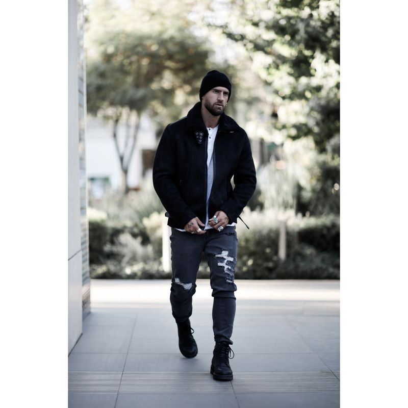 BASEMENT - Chaqueta Cuero Hombre