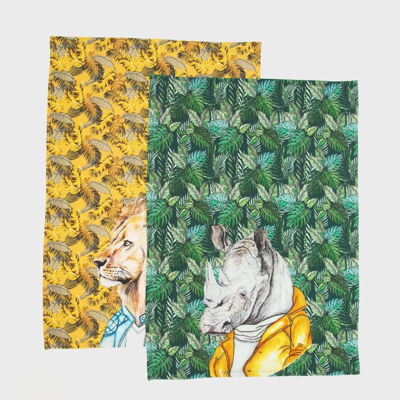BASEMENT HOME - Set De 2 Paños De Cocina Basement Home Animal Exotic