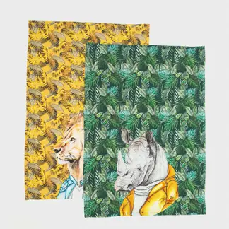 BASEMENT HOME - Set De 2 Paños De Cocina Animal Exotic