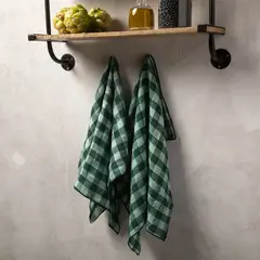 BASEMENT HOME - Paños De Cocina Check Verde