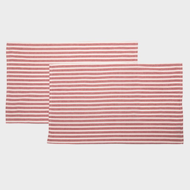 BASEMENT HOME - Set de 2 Paños de Cocina Basement Home Yarn Dyed Rojo