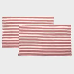 BASEMENT HOME - Set de 2 Paños de Cocina Yarn Dyed Rojo