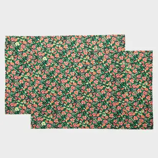 BASEMENT HOME - Set de Paños de Cocina Algodón Estampado Floral