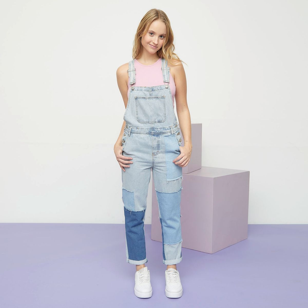 SYBILLA - Jardinera Wide Leg Tiro Alto Mujer Sybilla