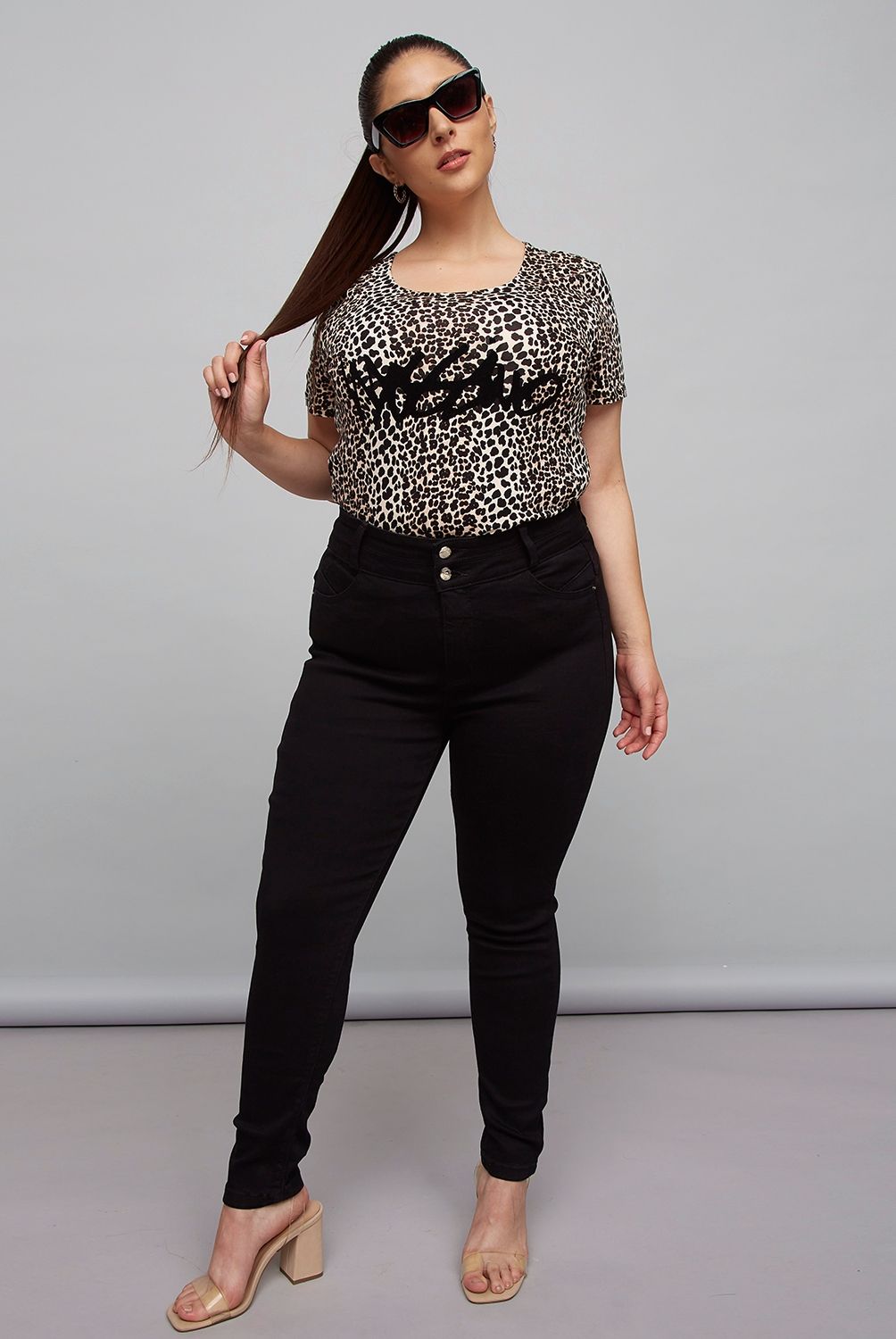 MOSSIMO - Jeans Skinny Tiro Alto Algodón Mujer Mossimo